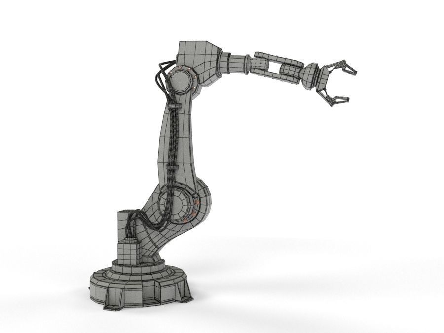 industrial robot arm 3d model max obj 3ds fbx